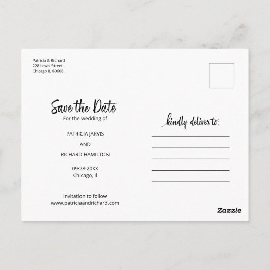 Carte Postale Si Vous Aimez Gâteau Enregistrer Cette Date Mariag (Dos)