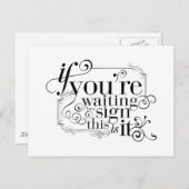 Carte Postale Si vous attendez un signe, c'est tout (Devant / Derrière)