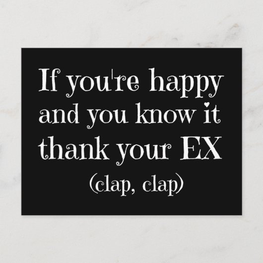 Carte Postale Si vous êtes heureux Citation drôle (Devant)