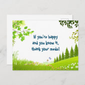Carte Postale Si vous êtes heureux et que vous connaissez les ar (Devant / Derrière)