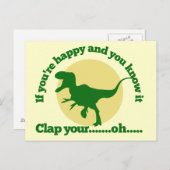 Carte Postale Si vous êtes heureux et que vous le savez (Devant / Derrière)