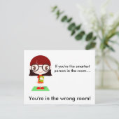 Carte Postale Si vous êtes la personne la plus intelligente de l (Debout devant)