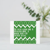 Carte Postale Si vous me donnez un gâteau aux fruits... drôle de (Debout devant)