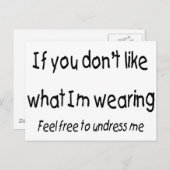 Carte Postale Si Vous N'Aimez Pas Ce Que Je Porte N'Hésitez Pas  (Devant / Derrière)