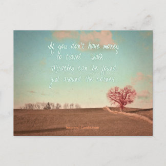 Carte Postale Si vous n'avez pas d'argent pour voyager - marcher