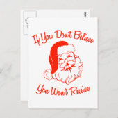 Carte Postale Si vous ne croyez pas, vous ne recevrez pas (Devant / Derrière)
