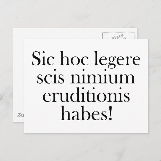 Carte Postale Si Vous Pouvez Lire Ceci ... (Devant / Derrière)