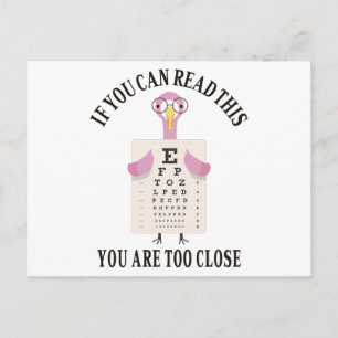 Carte Postale Si vous pouvez lire ceci, vous êtes trop près