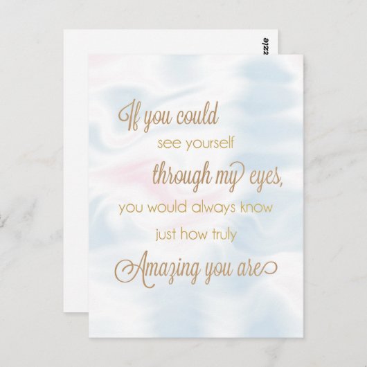 Carte Postale Si Vous Pouvez Vous Voir À Travers Mes Yeux (Devant / Derrière)