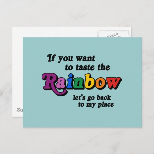 Carte Postale Si vous voulez goûter l'arc-en-ciel (Devant / Derrière)