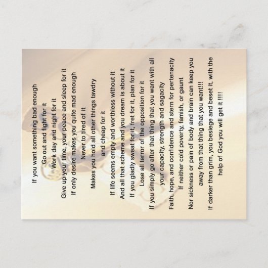 Carte Postale Si vous voulez quelque chose de assez mauvais cart (Devant)