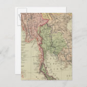 Carte Postale Siam, Birmanie et Anam (Devant / Derrière)