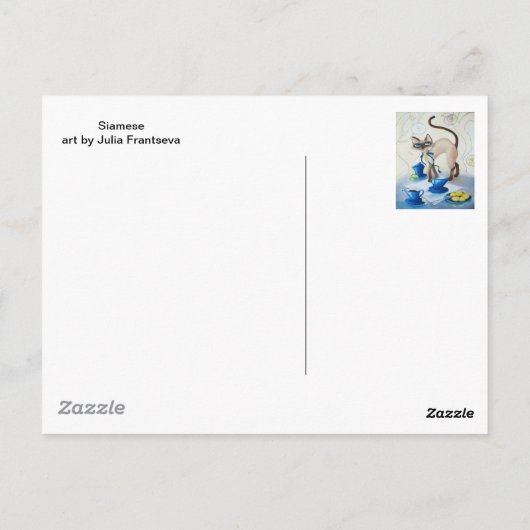 Carte Postale Siamais - fine art (Dos)