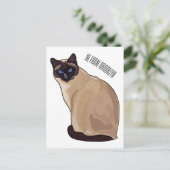 Carte Postale Siamese cat cartoon (Debout devant)