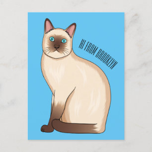 Carte Postale Siamese cat cartoon