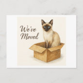 Carte Postale Siamese Chat Moving House faire-part (Devant)