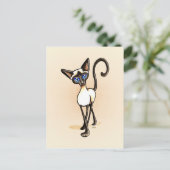 Carte Postale Siamese Seal Point Crosswalk Off-Leash (Debout devant)