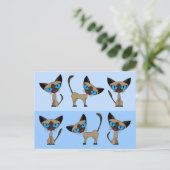 Carte postale Siamese Times Trois (Debout devant)