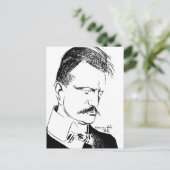 Carte Postale Sibelius : croquis d'Albert Engström (1904) (Debout devant)