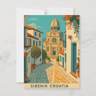 Carte Postale Šibenik Croatie Voyage Ancien- St. Jacques