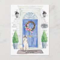 Carte postale Sibérienne Husky Moving Faire-part