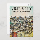 Carte Postale Sicile - HISTOIRE & TRADITION (Devant / Derrière)