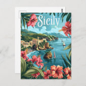 Carte Postale Sicile Italie (Devant / Derrière)