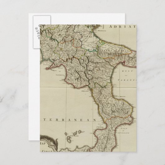 Carte Postale Sicile, Royaume de Naples (Devant / Derrière)