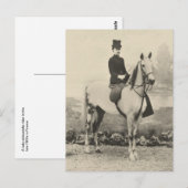 Carte Postale Side saddle équitation 1800s (Devant / Derrière)
