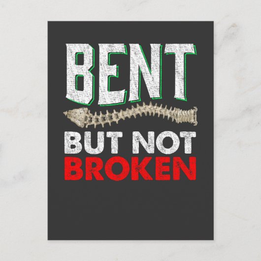 Carte Postale Sideways de la colonne vertébrale Courbe amusante  (Devant)