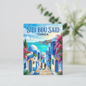 Carte Postale Sidi Bou Saïd Tunisie (Debout devant)