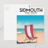 Carte Postale Sidmouth, Devon, affiche de voyage vintage (Devant / Derrière)