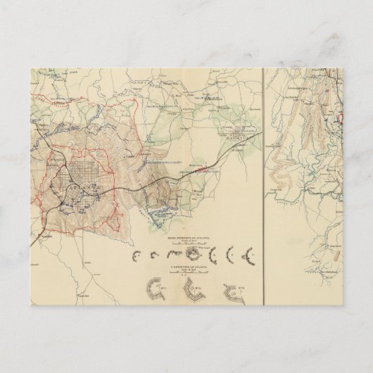 Carte Postale Siège d'Atlanta (Devant)