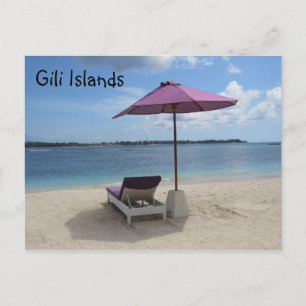 Carte Postale siège des îles gili