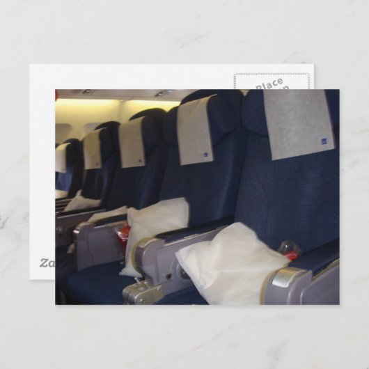 Carte Postale Sièges d'avion (Devant / Derrière)