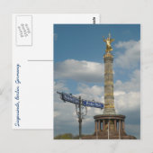 Carte Postale Siegessäule, Victory Column, Berlin, Germany. (Devant / Derrière)