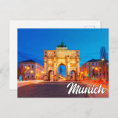 Carte Postale Siegestor, Munich, Allemagne (Devant / Derrière)