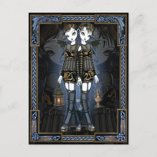 Carte postale Sienna & Celeste Gothique Dragon Twi (Devant)