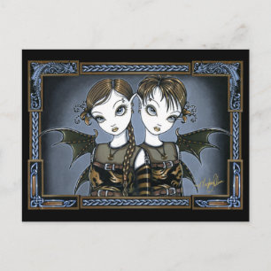 Carte postale Sienna & Celeste Gothique Dragon Twi