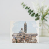Carte Postale Sienne Italie Aquarelle Art (Debout devant)