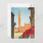 Carte Postale Sienne Italie voyage millésime (Devant / Derrière)