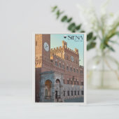 Carte Postale Sienne - Palazzo Pubblico Matin (Debout devant)