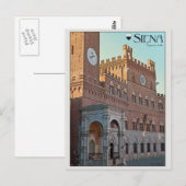 Carte Postale Sienne - Palazzo Pubblico Matin (Devant / Derrière)