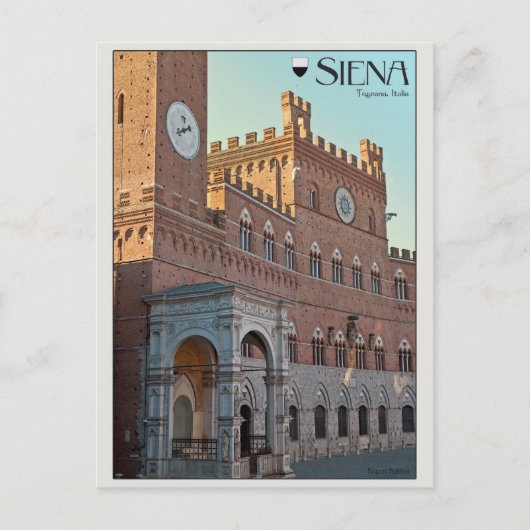 Carte Postale Sienne - Palazzo Pubblico Matin (Devant)