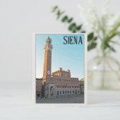 Carte Postale Sienne - Palazzo Pubblico Matin (Debout devant)