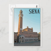 Carte Postale Sienne - Palazzo Pubblico Matin (Devant / Derrière)