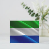 Carte Postale Sierra Leone - Drapeau qui flotte - (Debout devant)