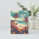 Carte Postale Siesta Key Beach Vintage (Debout devant)