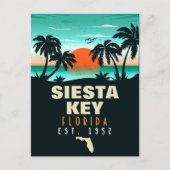 Carte Postale Siesta Key Florida Beach Retro Sunset Souvenirs (Devant)