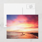 Carte Postale Siesta Key Florida, Nuit d'été, coucher du soleil (Devant / Derrière)